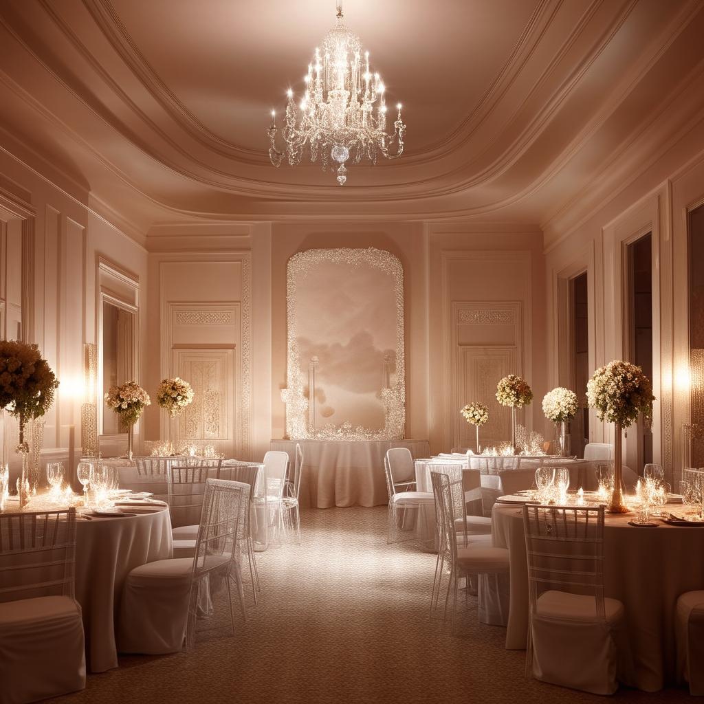 Create an aesthetically pleasing scene with a classy and elegant theme.