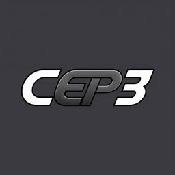 A sleek and modern logo design for a fuel station featuring the letters 'CEP3' prominently