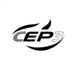 A sleek and modern logo design for a fuel station featuring the letters 'CEP3' prominently