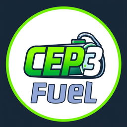 A bold and eye-catching logo featuring the text 'CEP3 Fuel' prominently displayed alongside an illustration of a fuel tank