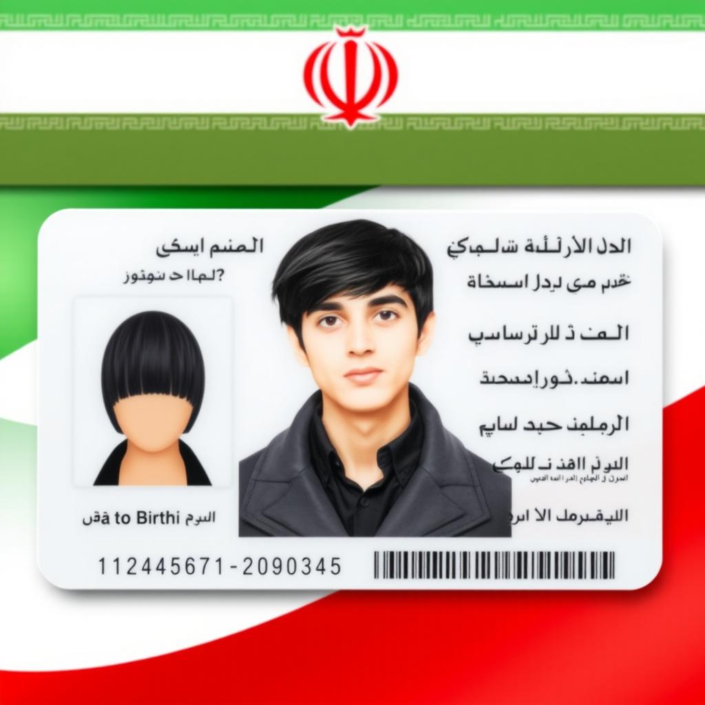 An identification card from Iran, featuring a clear layout with Persian language text