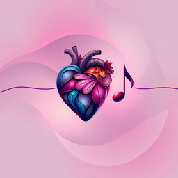 An abstract representation of a heart symbolically beating, designed in an aesthetic style