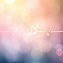 A creative and artistic depiction of a heartbeat combined with a silent note