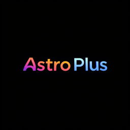A striking image featuring the Astro Plus Logo prominently displayed against a deep black background