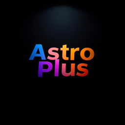 A striking image featuring the Astro Plus Logo prominently displayed against a deep black background