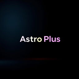 A striking image featuring the Astro Plus Logo prominently displayed against a deep black background