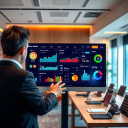 A futuristic digital money transaction dashboard displayed on a sleek, high-tech screen, showcasing various cryptocurrencies like Bitcoin, Ethereum, and Ripple