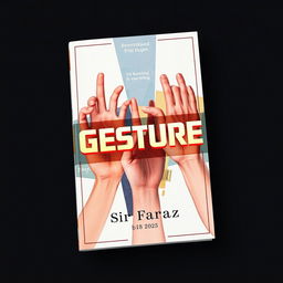 A captivating book cover for the title "Gesture" by Sir Faraz, set in the year 2025