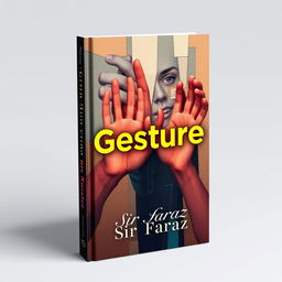 A captivating book cover for the title "Gesture" by Sir Faraz, set in the year 2025