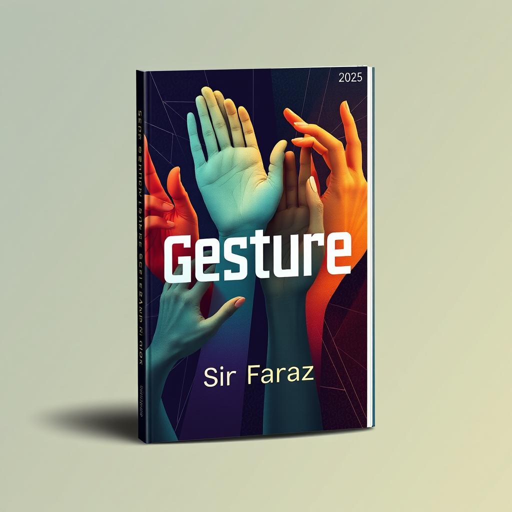 A captivating book cover for the title "Gesture" by Sir Faraz, set in the year 2025