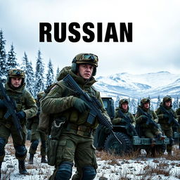 A powerful scene depicting a Russian army unit in the field