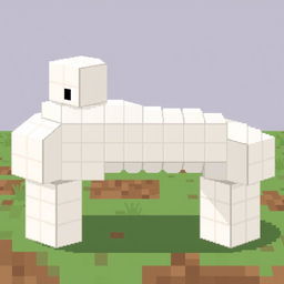 A pixel art representation of a pale larva with legs, styled similarly to graphics seen in Minecraft