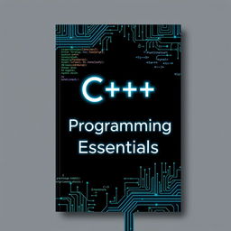 A visually striking A4 book cover design for C++ programming