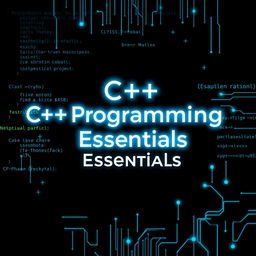 A visually striking A4 book cover design for C++ programming