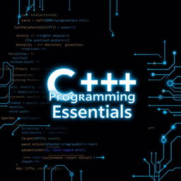 A visually striking A4 book cover design for C++ programming