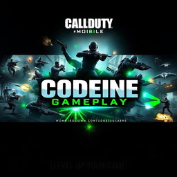 YouTube channel profile design featuring a dynamic and engaging theme centered around Call of Duty Mobile gameplay