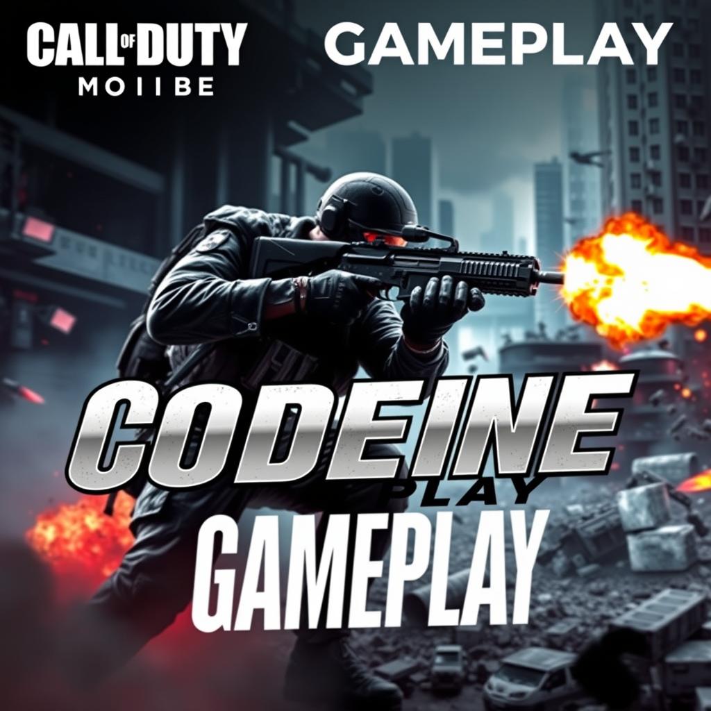 A visually striking YouTube channel profile banner featuring high-octane Call of Duty Mobile gameplay action