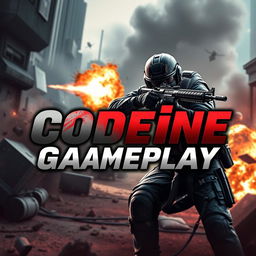 A visually striking YouTube channel profile banner featuring high-octane Call of Duty Mobile gameplay action