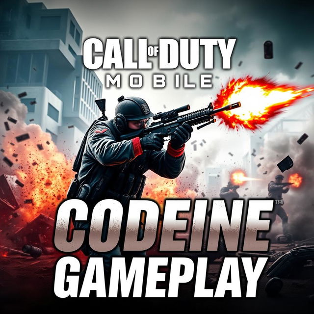 A visually striking YouTube channel profile banner featuring high-octane Call of Duty Mobile gameplay action