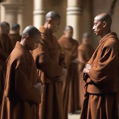 Through abnegation, the monks dedicated their lives to the service of God and renounced all worldly desires.