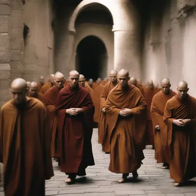 Through abnegation, the monks dedicated their lives to the service of God and renounced all worldly desires.