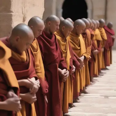 Through abnegation, the monks dedicated their lives to the service of God and renounced all worldly desires.