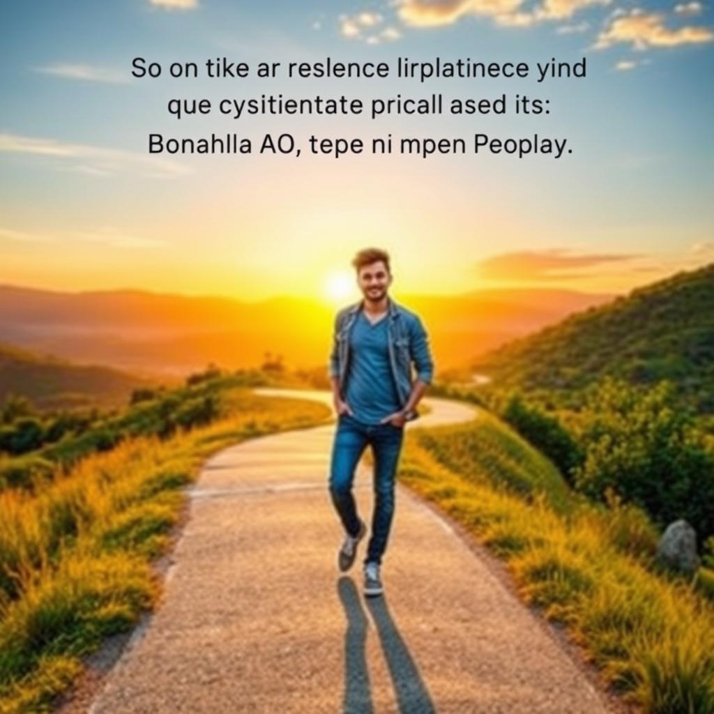 A serene landscape with a winding path leading toward a vibrant sunrise, symbolizing hope and opportunity