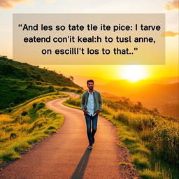 A serene landscape with a winding path leading toward a vibrant sunrise, symbolizing hope and opportunity