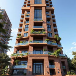 A stunning 20-story skyscraper design combining modern architecture with elements of Persepolis