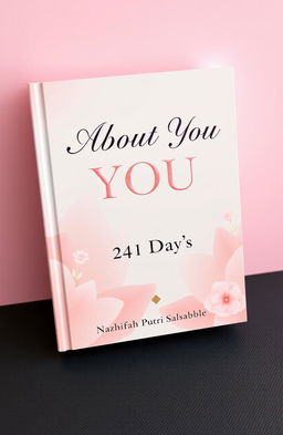 A beautifully designed book cover measuring 18cm x 16cm, themed around elegance, calm, and luxury