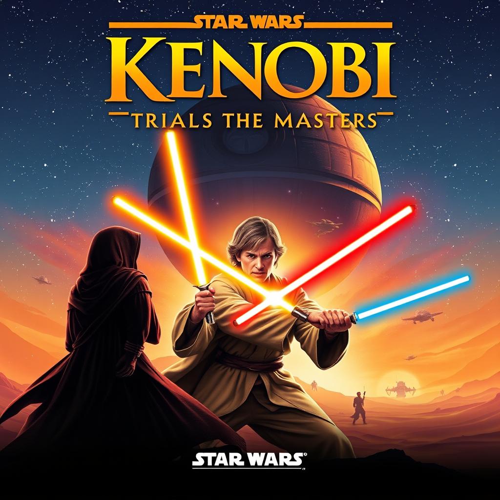 A modern movie poster for 'Kenobi: Trials of the Masters