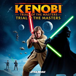 A modern movie poster for 'Kenobi: Trials of the Masters