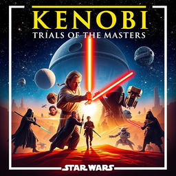 A modern movie poster for 'Kenobi: Trials of the Masters