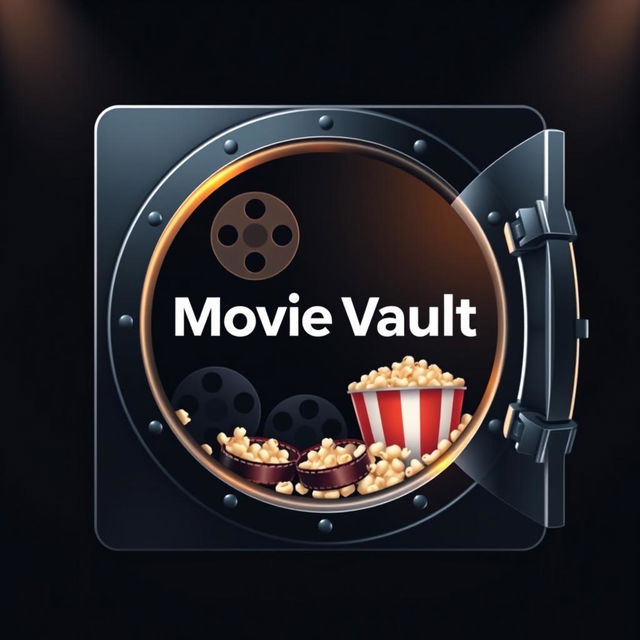 A stylish and modern profile picture for a brand called 'Movie Vault'