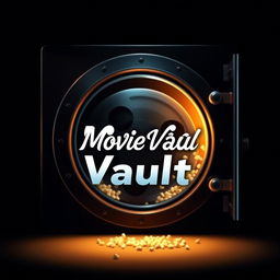 A stylish and modern profile picture for a brand called 'Movie Vault'