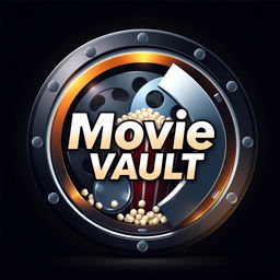A stylish and modern profile picture for a brand called 'Movie Vault'
