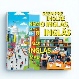 A captivating book cover for the title 'NEM SEMPRE O INGLÊS, MAS SEMPRE O INGLÊS'