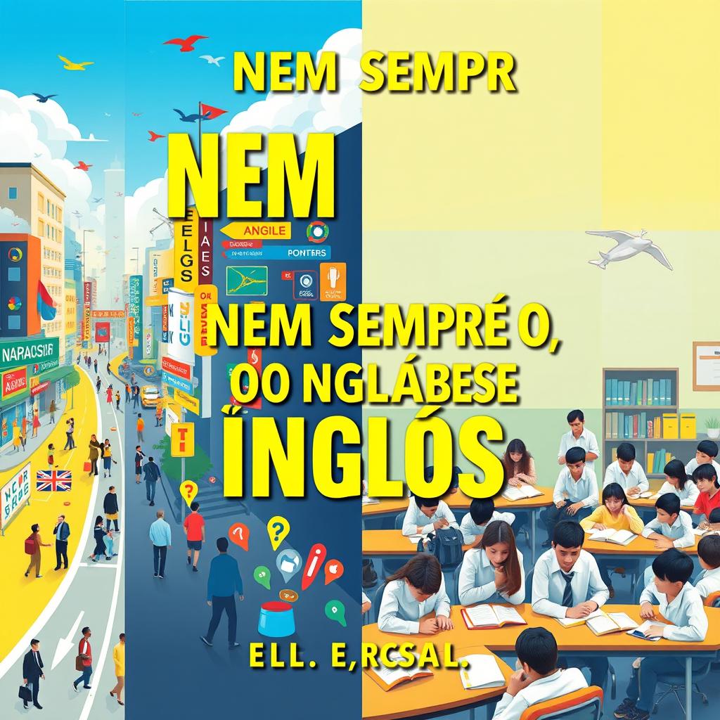 A captivating book cover for the title 'NEM SEMPRE O INGLÊS, MAS SEMPRE O INGLÊS'