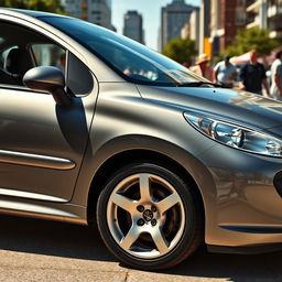 A striking image of a Peugeot 207, showcasing its sleek and modern design