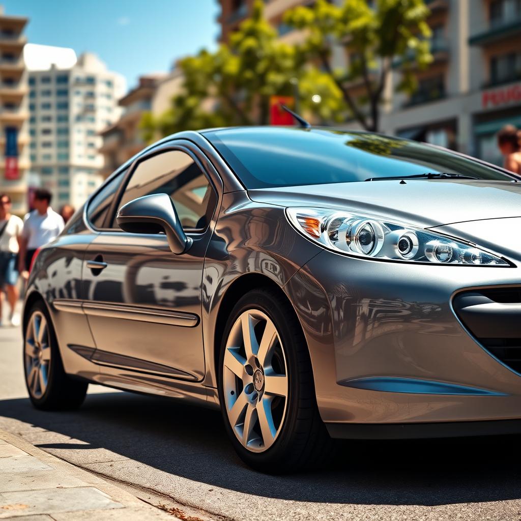 A striking image of a Peugeot 207, showcasing its sleek and modern design