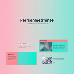 A beautifully designed template for a modern presentation, featuring a sleek layout with a combination of vibrant colors like teal and coral