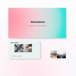 A beautifully designed template for a modern presentation, featuring a sleek layout with a combination of vibrant colors like teal and coral