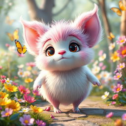 A whimsical, completely imaginary creature designed for children's short videos