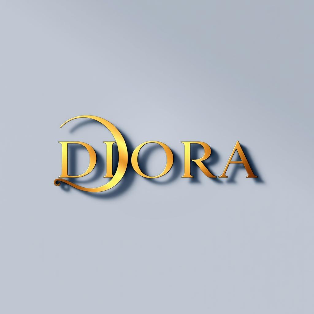 A modern and elegant logo design for a brand named 'DIORA'