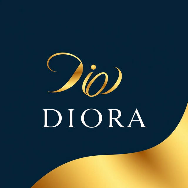 A modern and elegant logo design for a brand named 'DIORA'