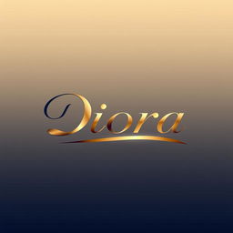 A modern and elegant logo design for a brand named 'DIORA'