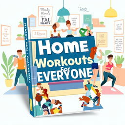 A creative and engaging ebook cover design for a home workout guide