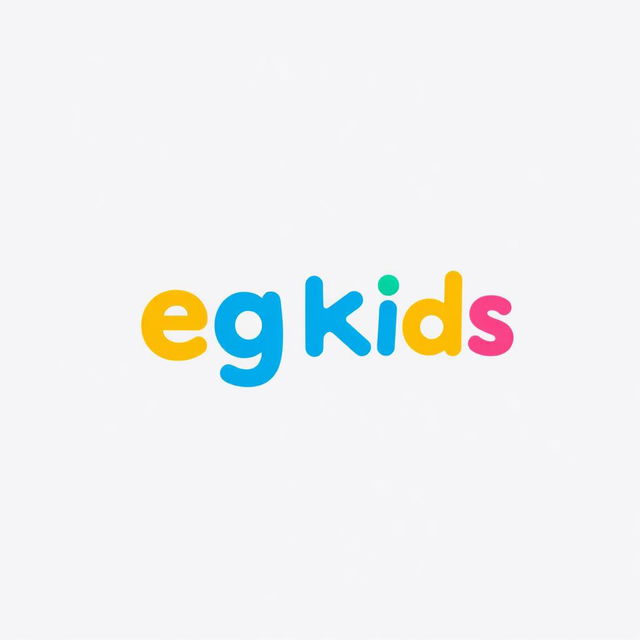 A clean and modern logo design for the children's clothing company 'Eg Kids'