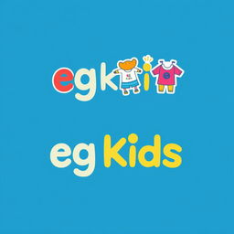 A clean and modern logo design for the children's clothing company 'Eg Kids'