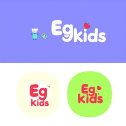 A clean and modern logo design for the children's clothing company 'Eg Kids'